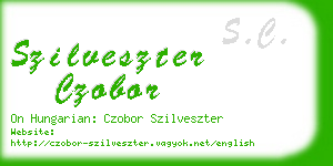 szilveszter czobor business card